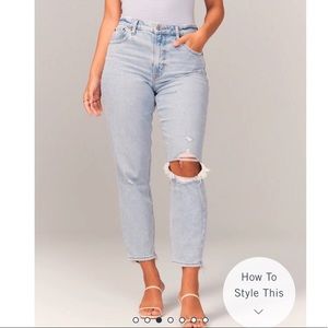A&F Curve Love High Rise Mom Jeans